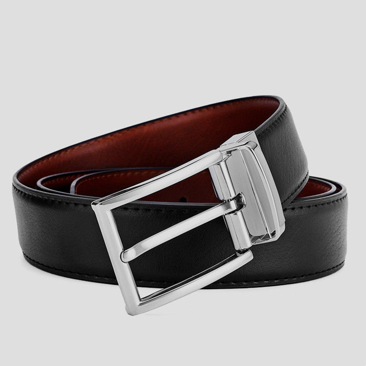 Rotating Pin Buckle Leather Belt