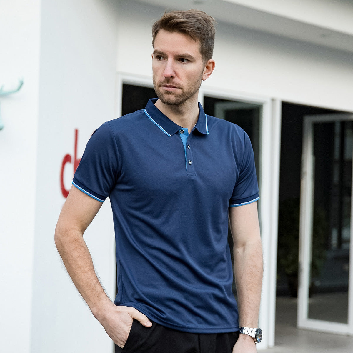 Polo Shirt with Trim