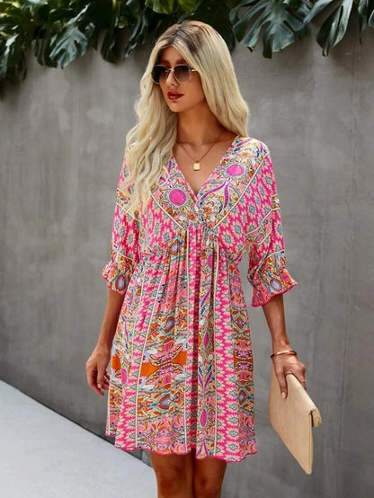 Boho V-Neck Dress