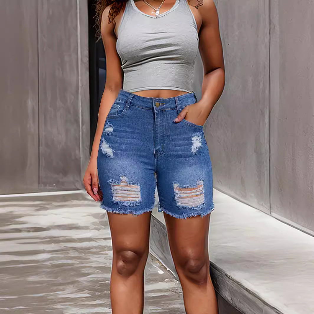 Denim Long Shorts