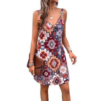 Tribal Pattern Mini Dress