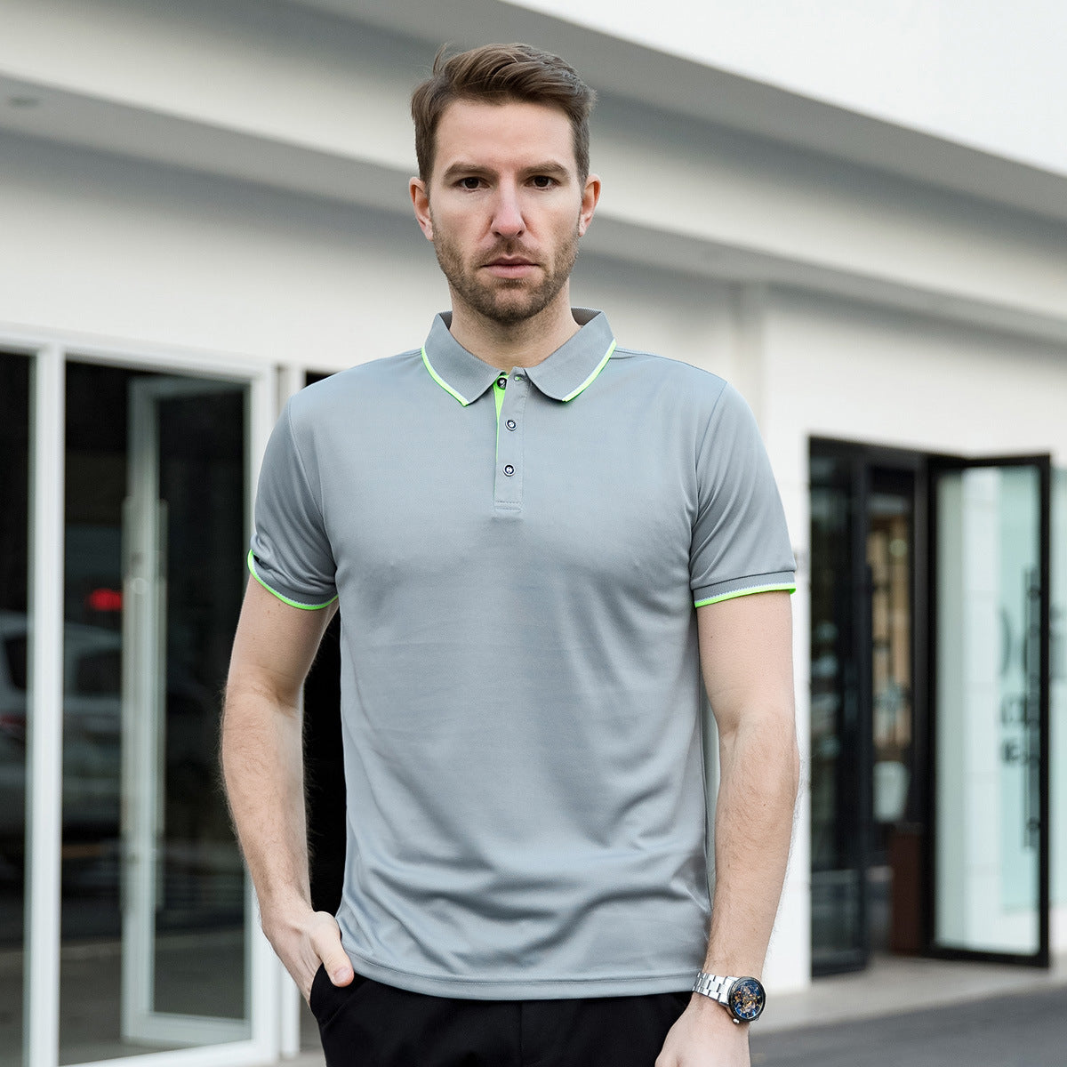 Polo Shirt with Trim