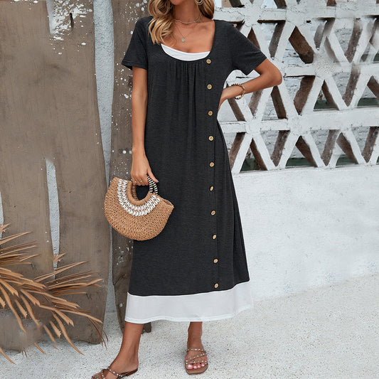 Casual Cotton Midi Dress