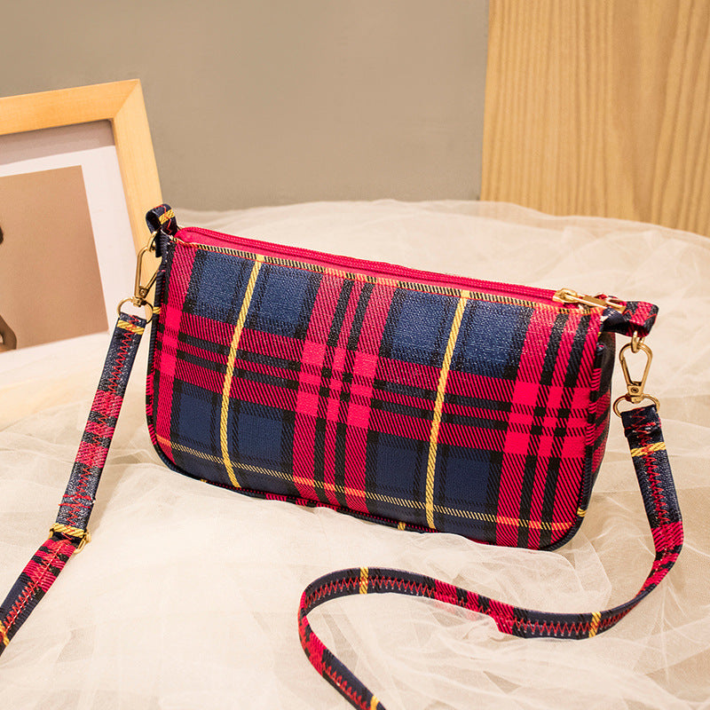 Women's Plaid Fashion Large Capacity Shoulder Bag