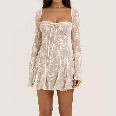 Bell Sleeve Lace Dress