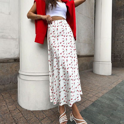 Cherry Print Skirt