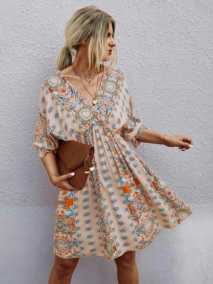 Boho V-Neck Dress