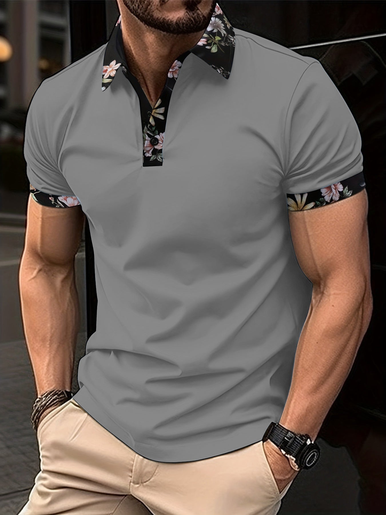 Lapel Short Sleeve Pullover