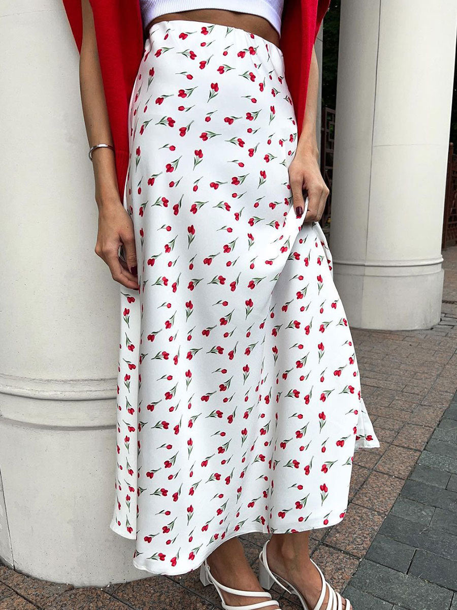 Cherry Print Skirt