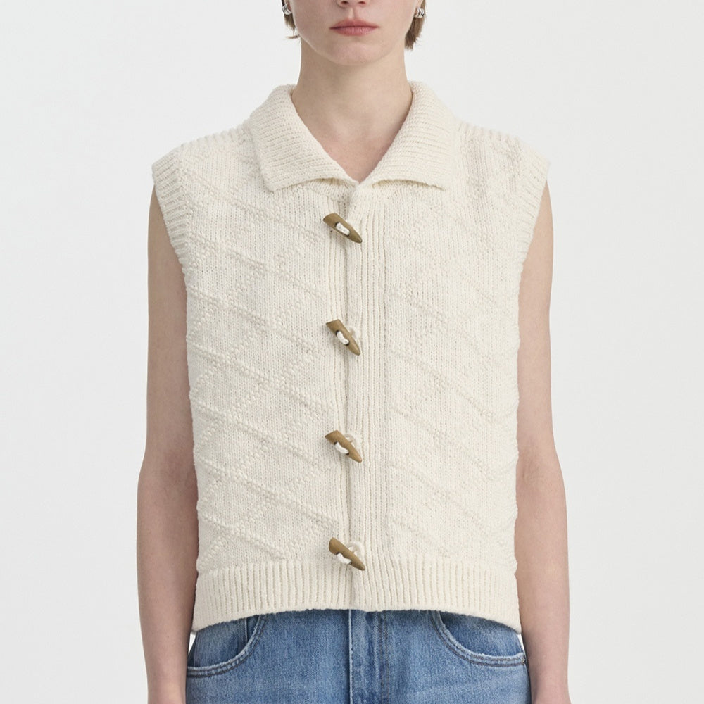 Woven Cardigan Vest