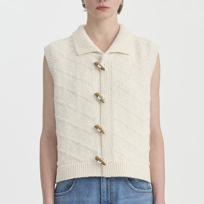 Woven Cardigan Vest