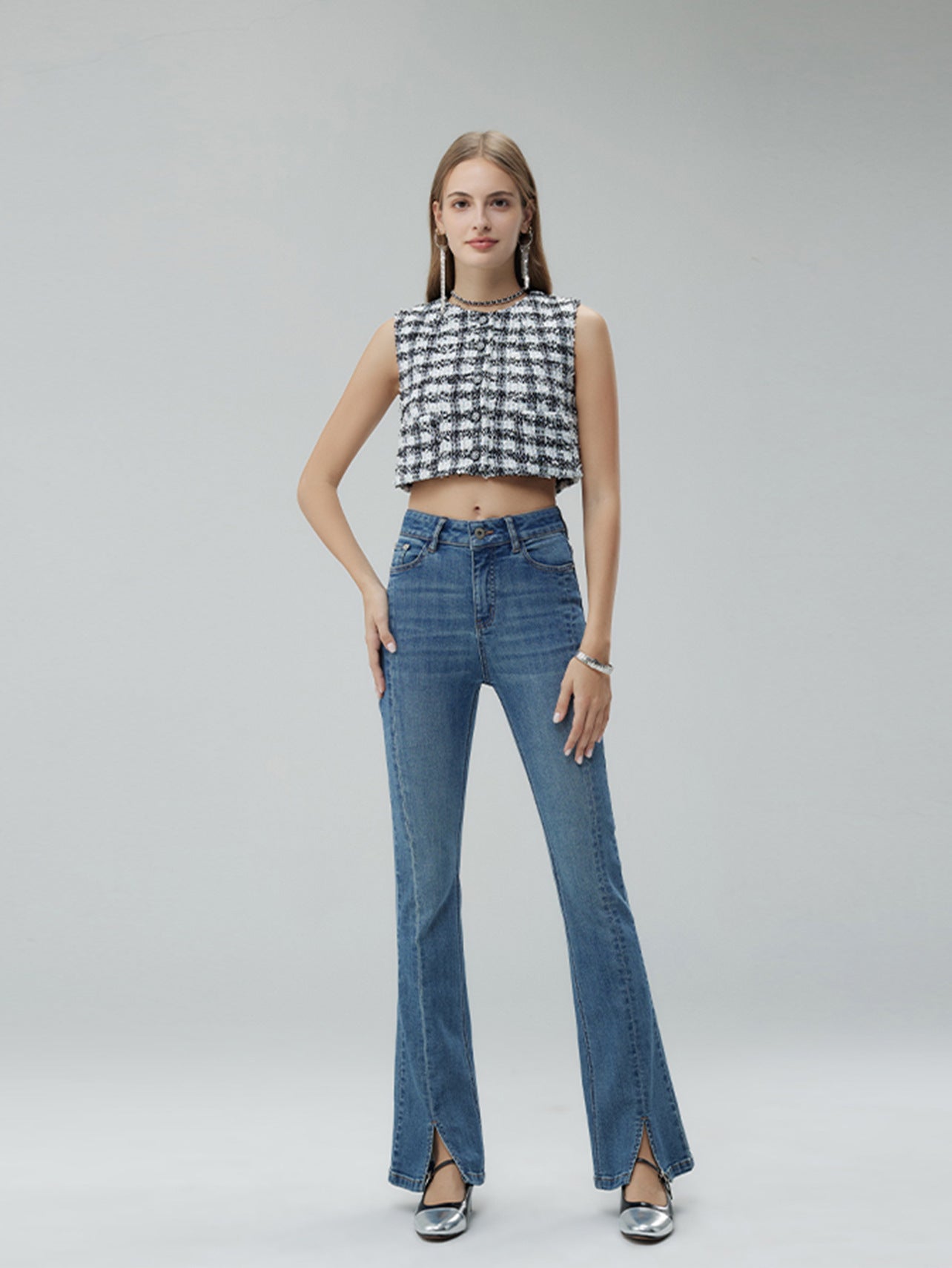 Split Bell Bottom Jeans