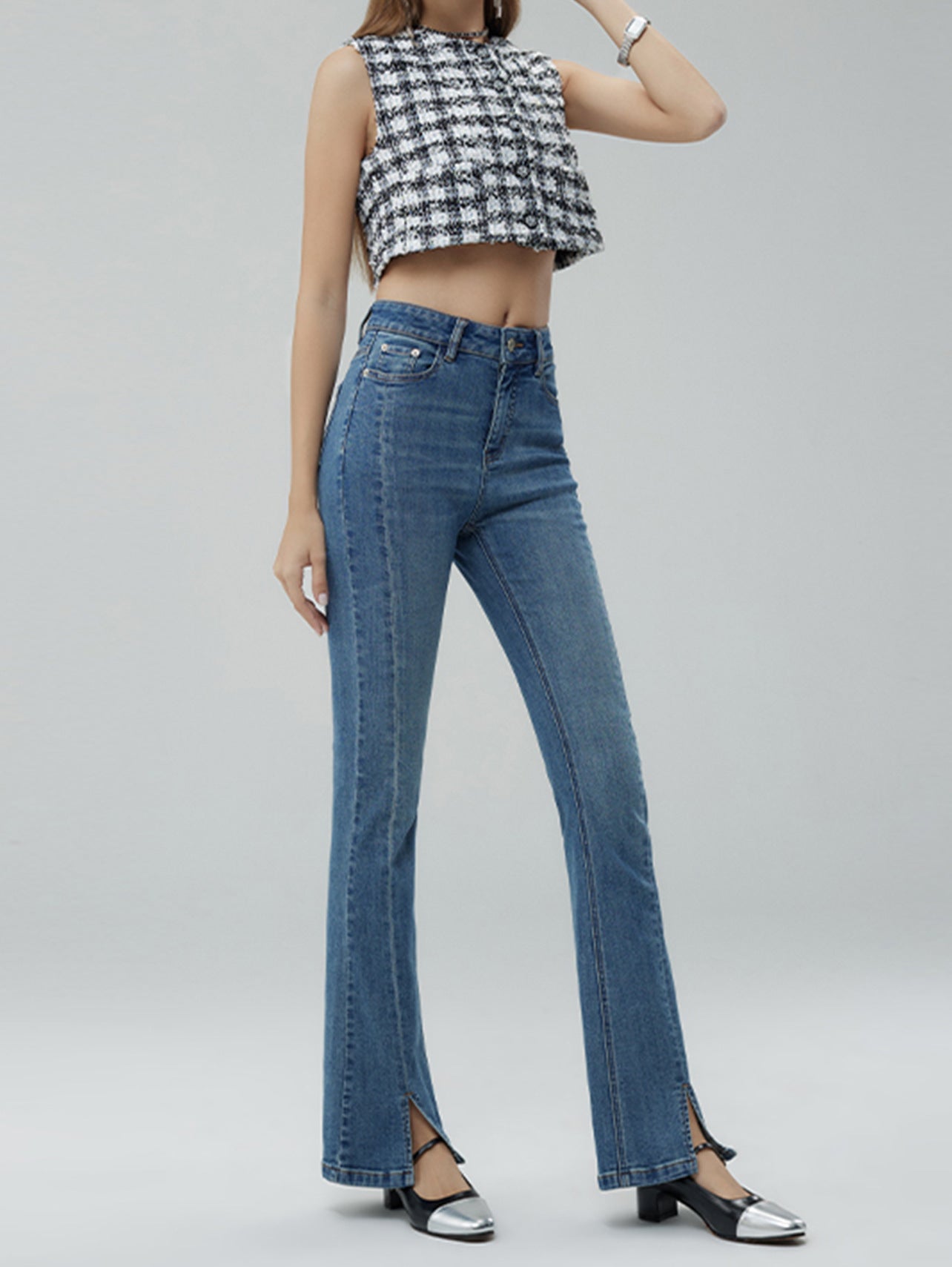 Split Bell Bottom Jeans