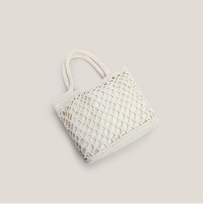 Fishnet Straw Bag Female Woven Tote