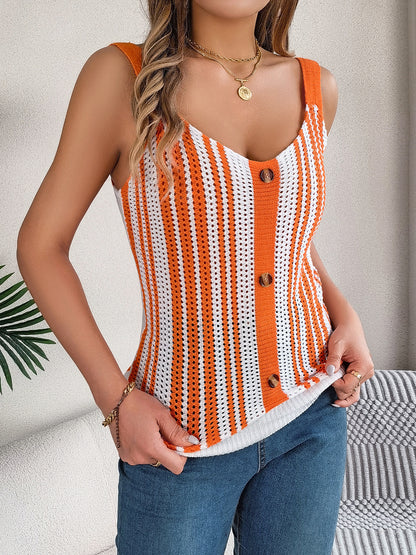 Striped Knit Tank Top