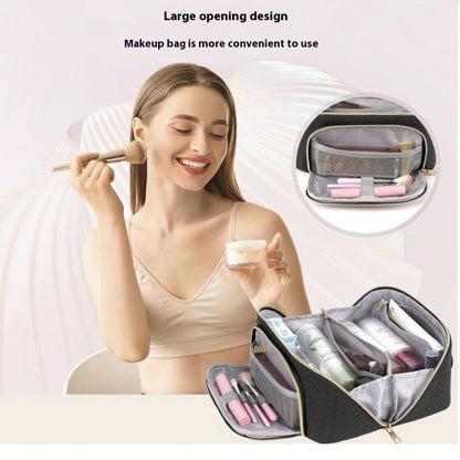 Large-Capacity Cosmetic Bag Portable Waterproof Makeup Storage Case Women Multifunction Bathroom Toiletries Organizer Pouch Item