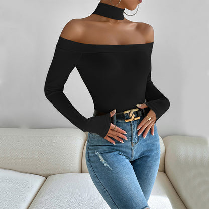 Off-Shoulder Long Sleeve Elegant Top