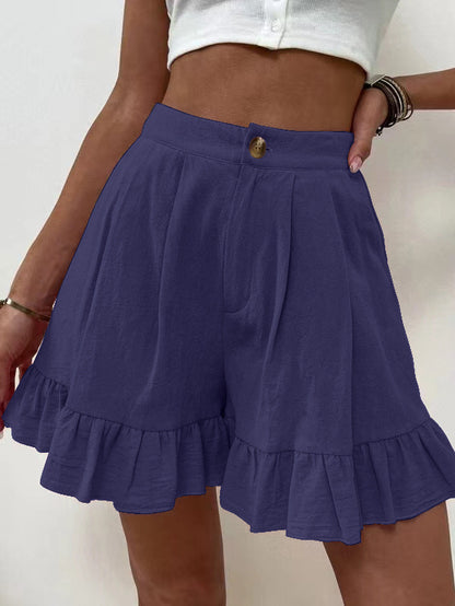 High Waist Ruffle Shorts