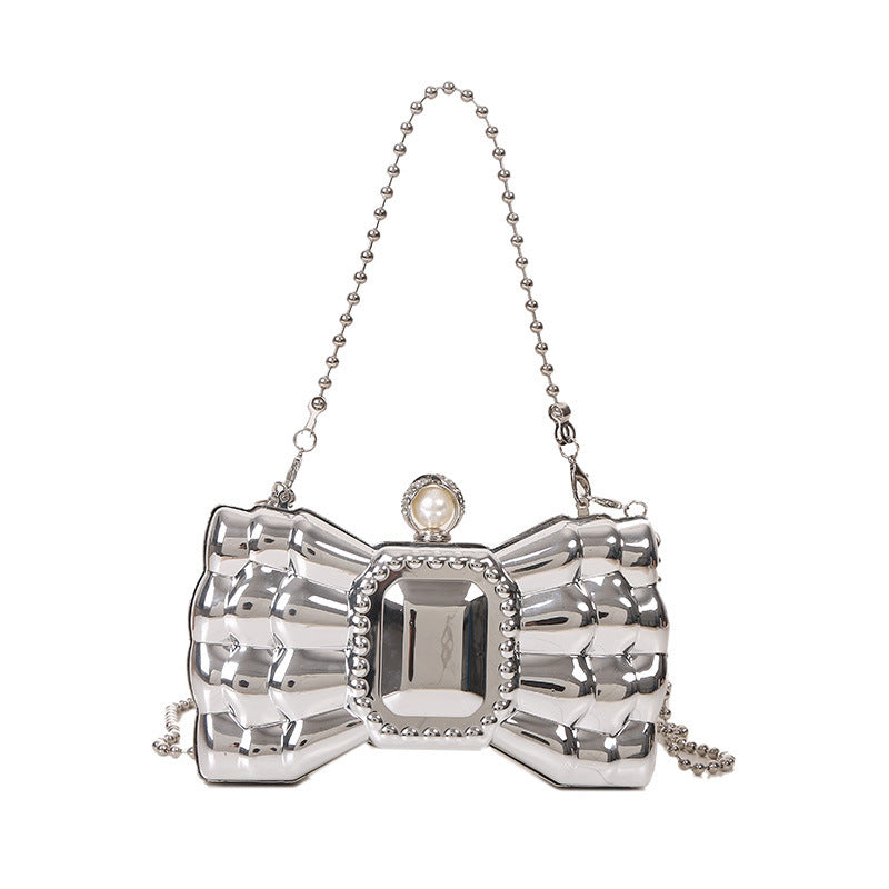 Acrylic Bow Chain Handbag