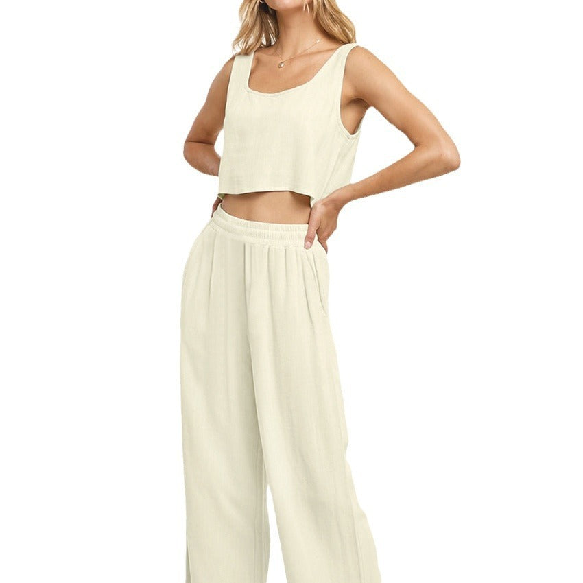 Crop Top Pants Set