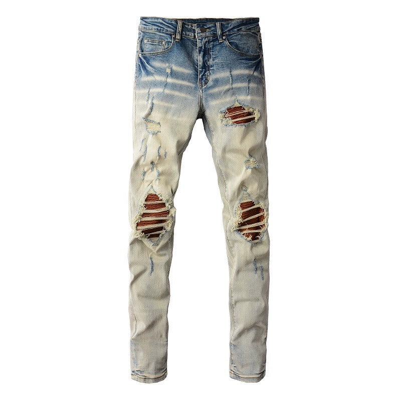 Fashion Personality Skinny Pants Denim