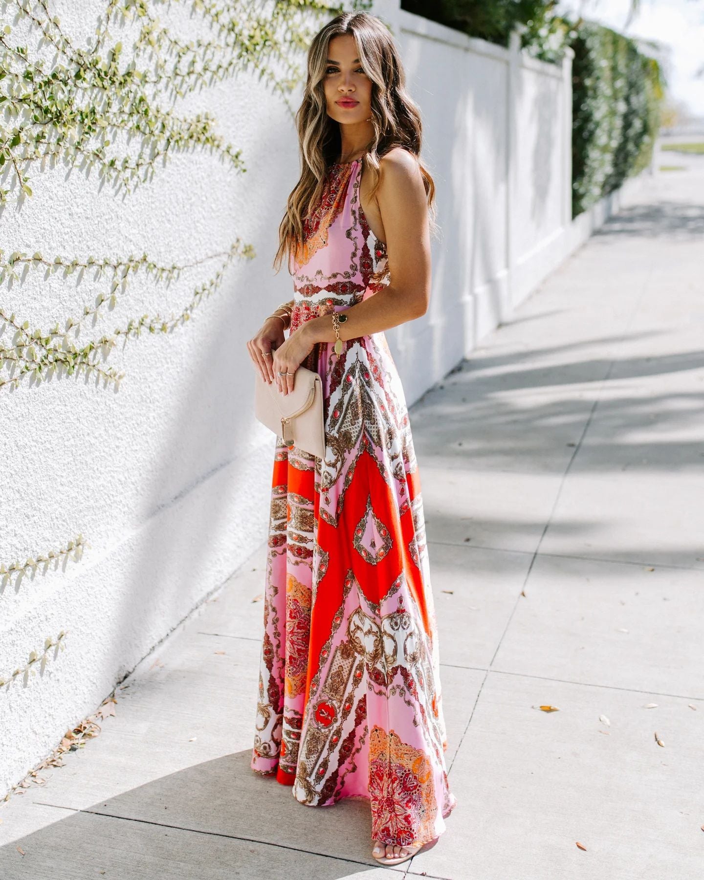 Halter Boho Maxi Dress