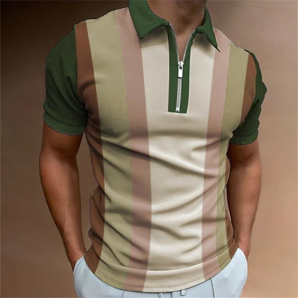 T-shirt Men's Striped Printed Top