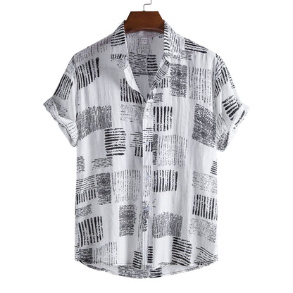 European-size Floral Casual Short-sleeved Shirt