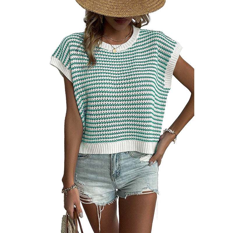 Striped Knit Vest Top