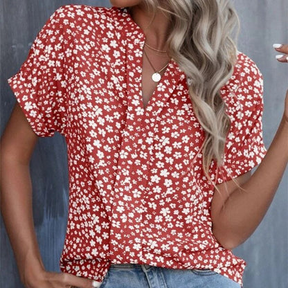 Floral Print Short Sleeve Top