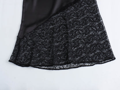 Satin Lace Skirt