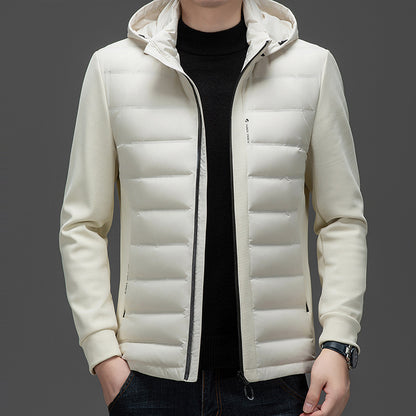 Hooded White Duck Down Warm Coat Down Jacket