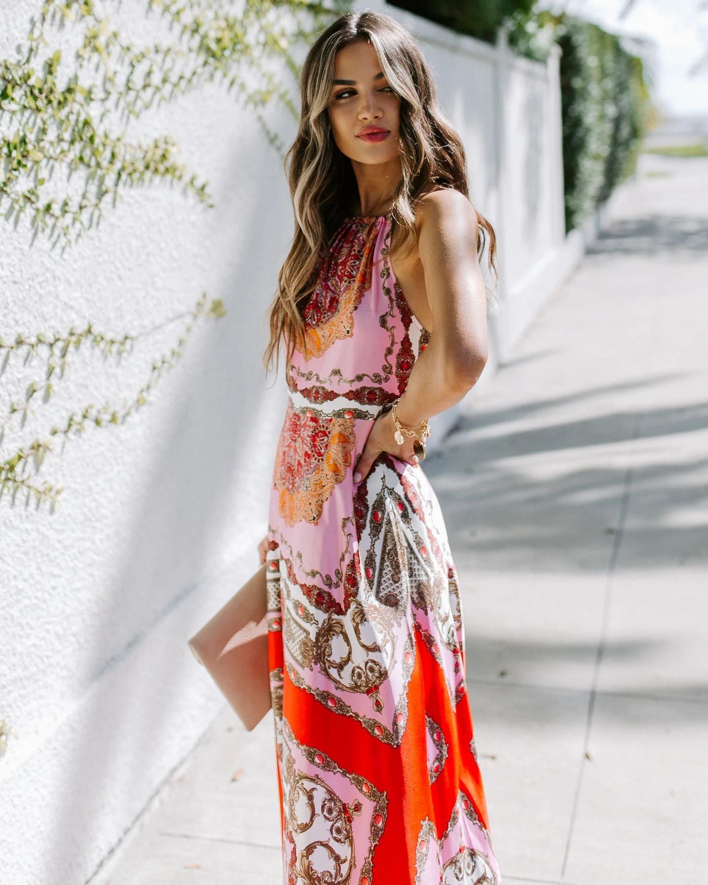 Halter Boho Maxi Dress