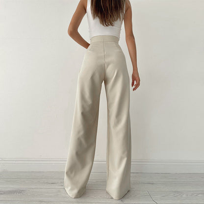 Waist Tie Wide Leg Pants