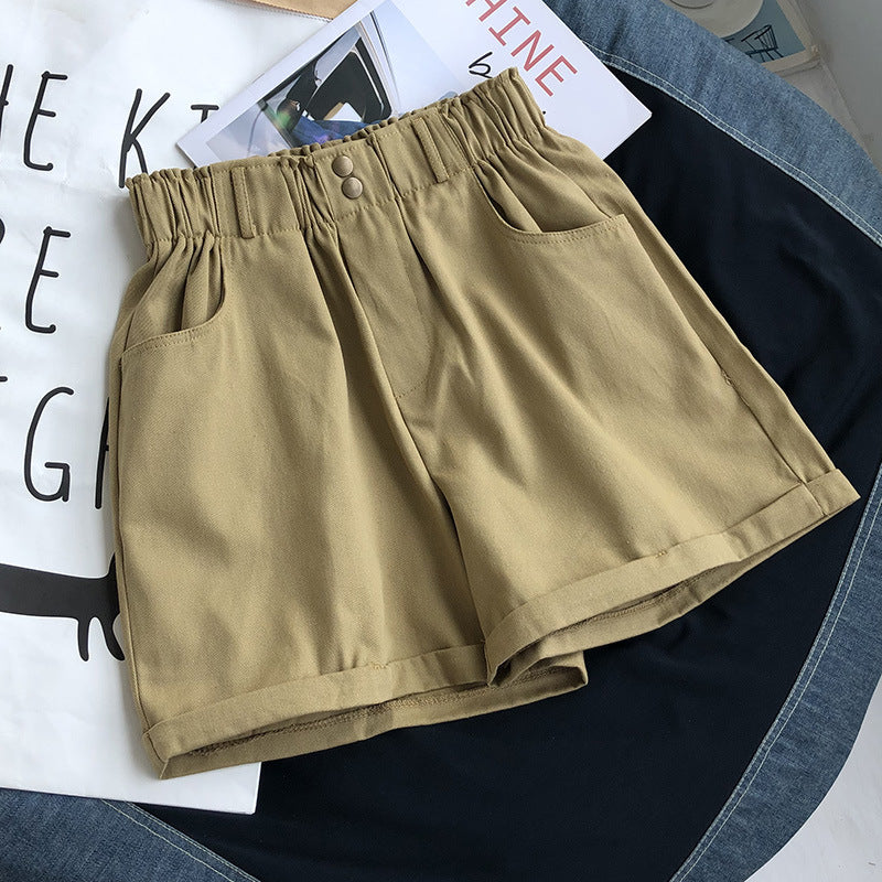 Casual Elastic Waistband Shorts