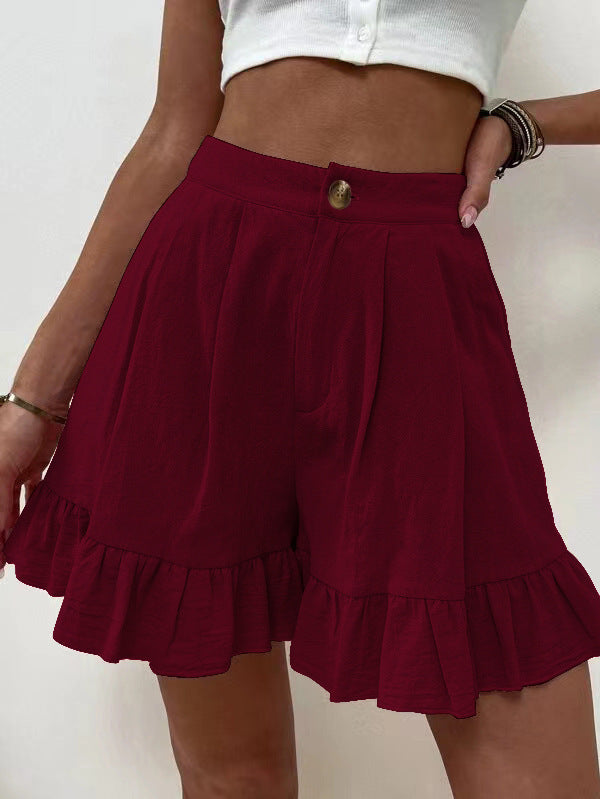 High Waist Ruffle Shorts