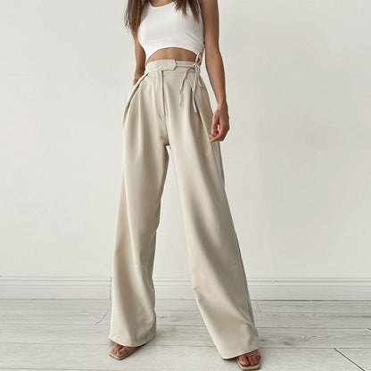 Waist Tie Wide Leg Pants