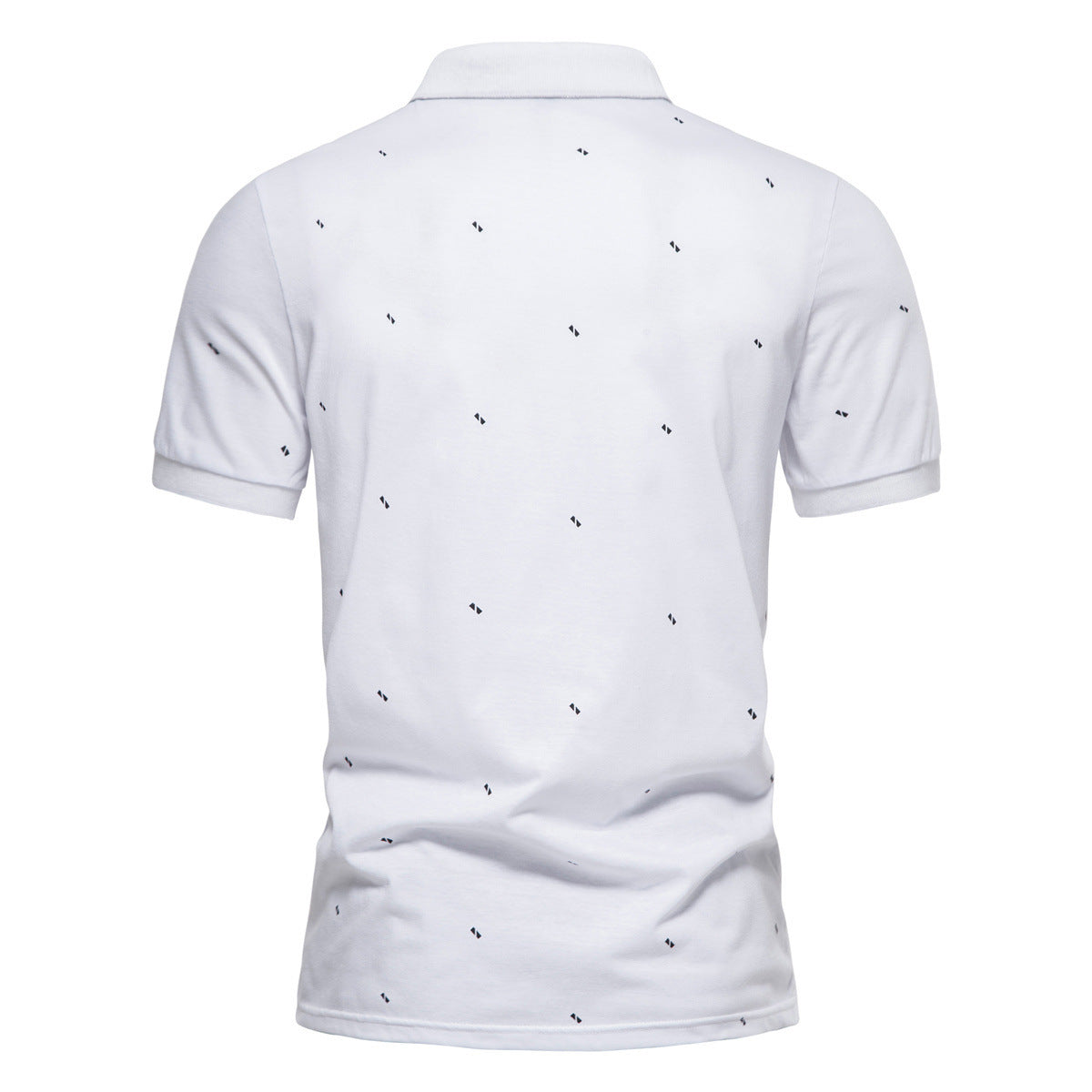 Men's Lapel Short Sleeve T-shirt Printed Casual