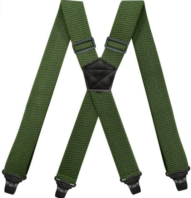 Men's Strap Clip Suspenders Rubber Buckle Aviation Suspender Pants