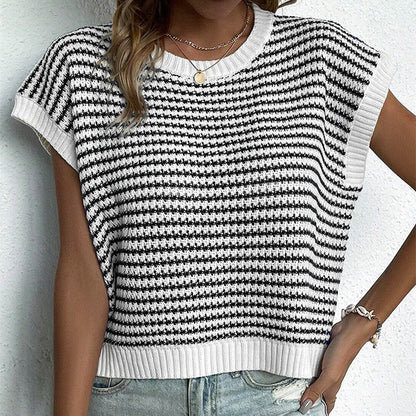 Striped Knit Vest Top