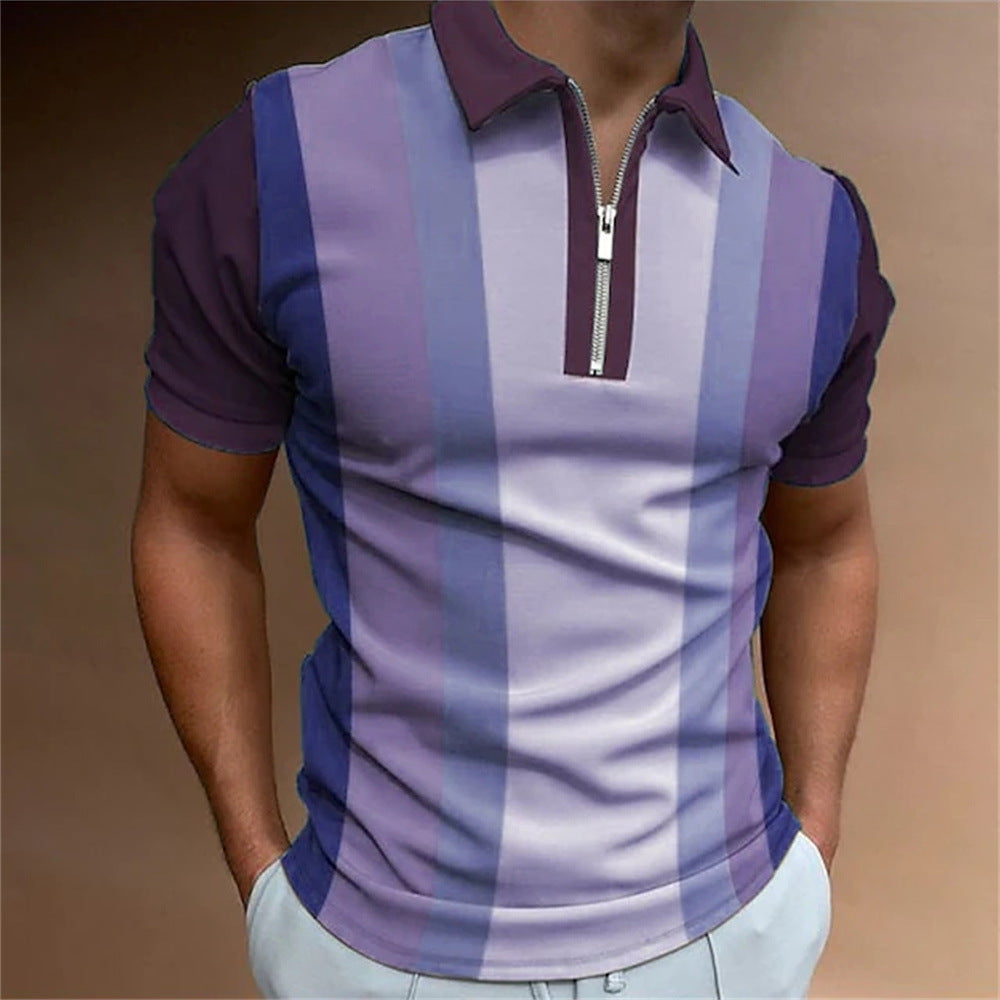 T-shirt Men's Striped Printed Top