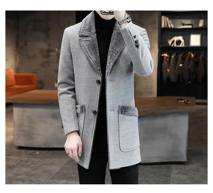 Fur And Leather Overcoat