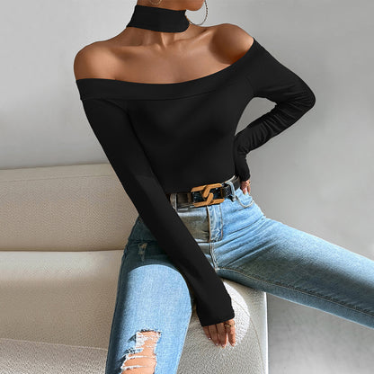 Off-Shoulder Long Sleeve Elegant Top