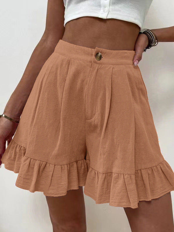 High Waist Ruffle Shorts