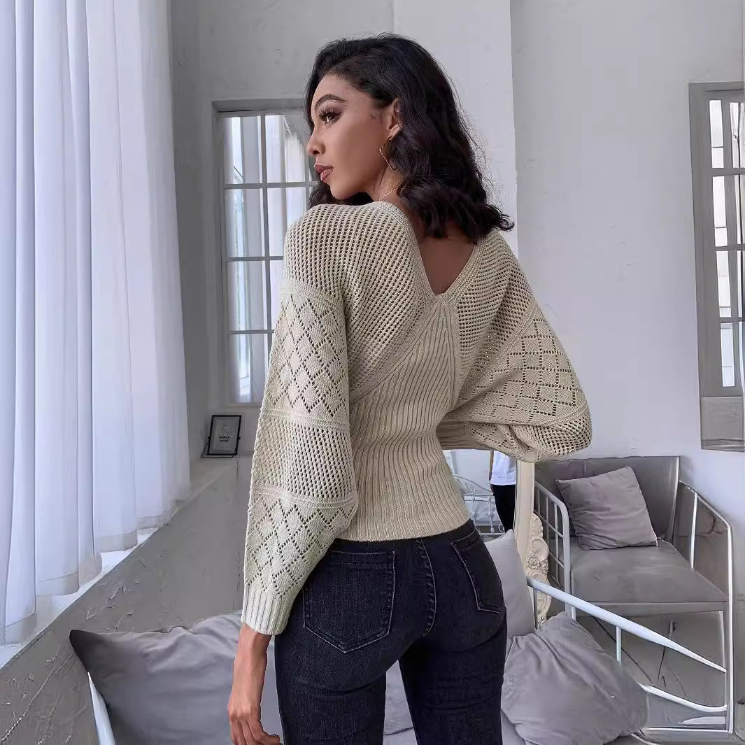 Long Sleeve V-neck Sweater