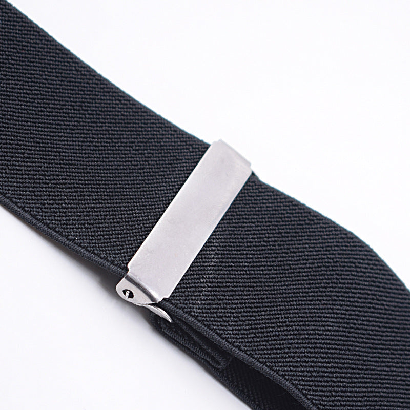 Unisex 4 Clip Straps 5CM Plus Loose Tight Suspenders Strap Clip