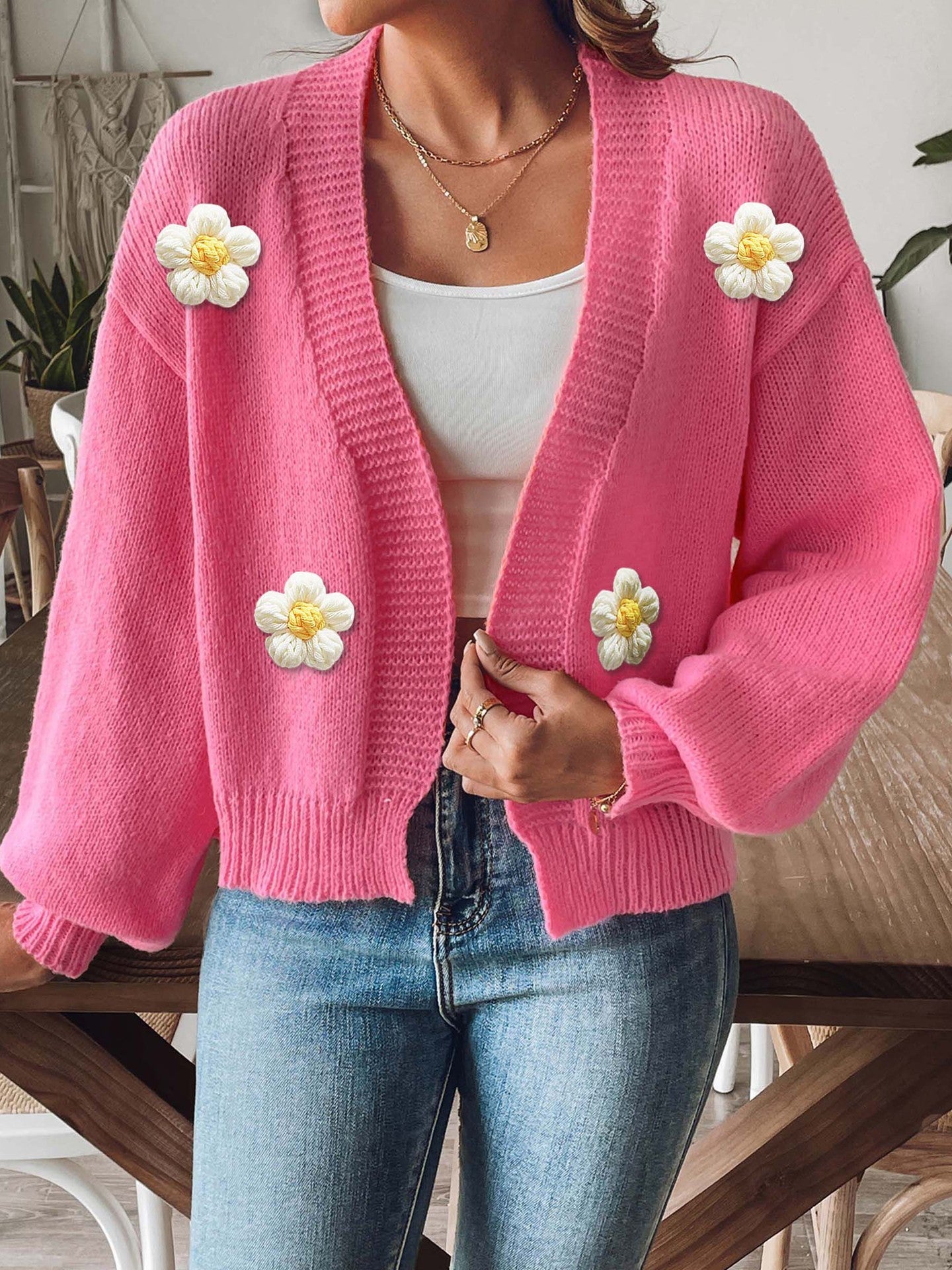 Flower Detail Cardigan