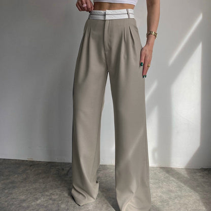 Stripe Detail Waist Pants