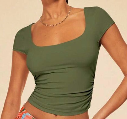 Basic Square Neck Crop Top