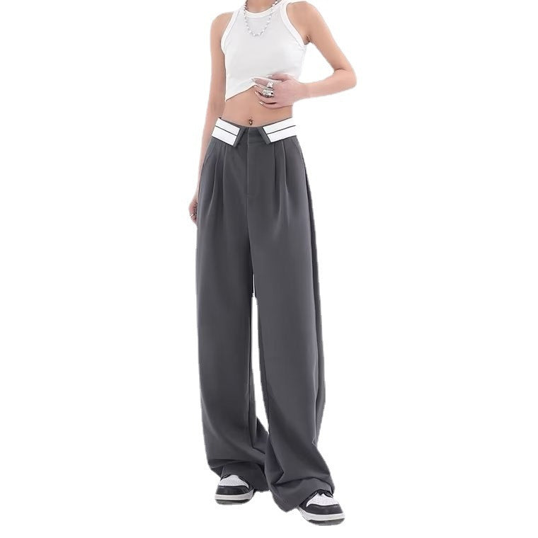 Fold Over Waist Wide Leg Pants